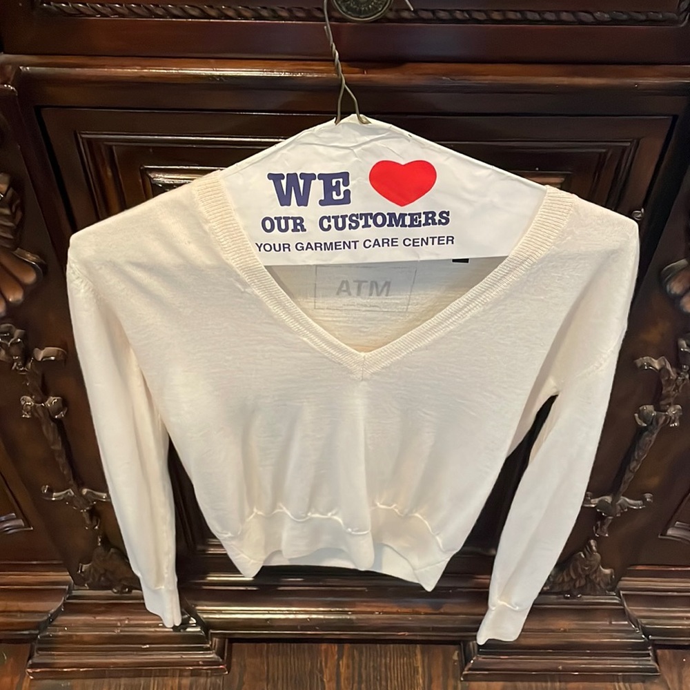 ATM cream sweater size small